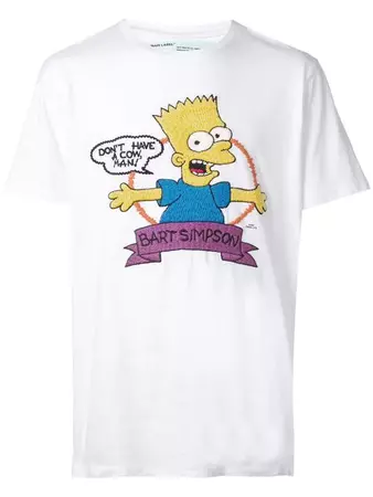 Off-White Simpsons embroidered T-shirt