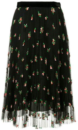 floral pleated skirt