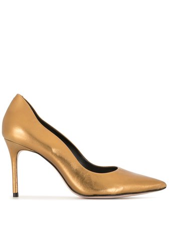 Shop gold Schutz Cloud metallic pumps with Express Delivery - Farfetch