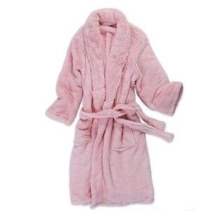 pink fluffy robe
