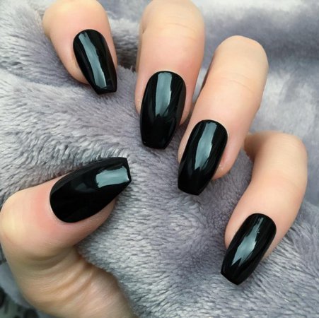 Black Gloss Squaletto – Doobys Nails
