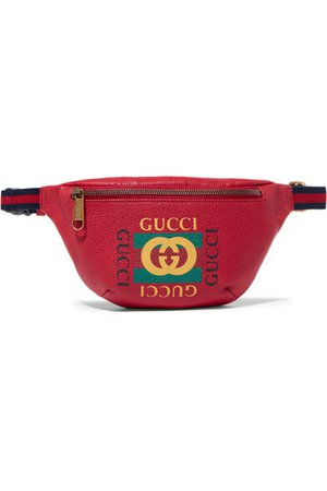 Gucci | Printed textured-leather belt bag | NET-A-PORTER.COM
