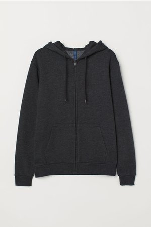 Hooded jacket - Dark grey marl - | H&M GB
