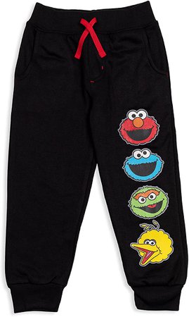 Amazon.com: Sesame Street Elmo Cookie Monster Big Bird & Oscar Fleece 2 Pack Jogger Pants: Clothing, Shoes & Jewelry