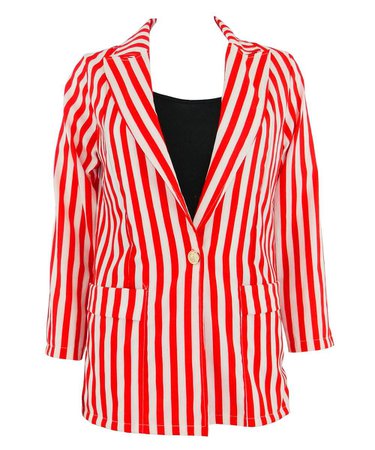 Red and White Pinstripe Jacket