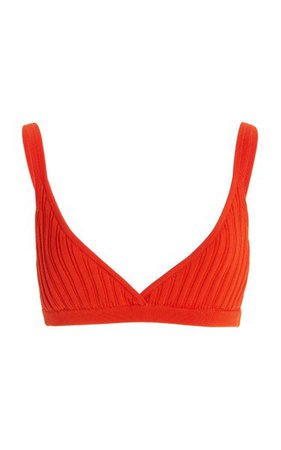 Audrey Ribbed-Knit Bikini Top By Sir | Moda Operandi
