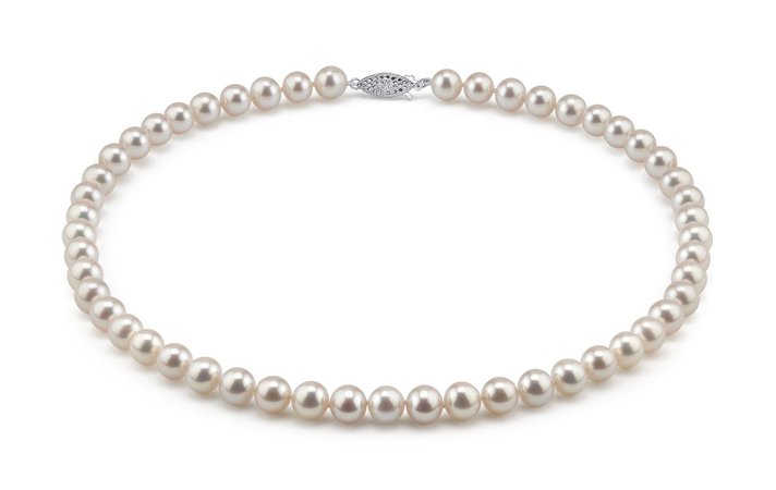 7-8mm White Freshwater Pearl Necklace - Laguna Pearl