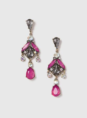 Pink and Grey Crystal Statement Earrings - Accessories- Dorothy Perkins United States