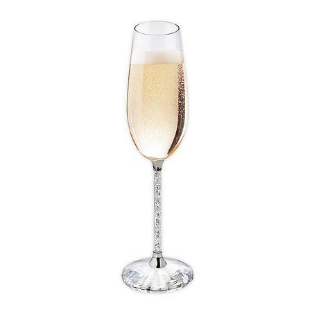Swarovski® Crystalline Stemmed Champagne Flute Set (Set Of 2) | Bed Bath & Beyond