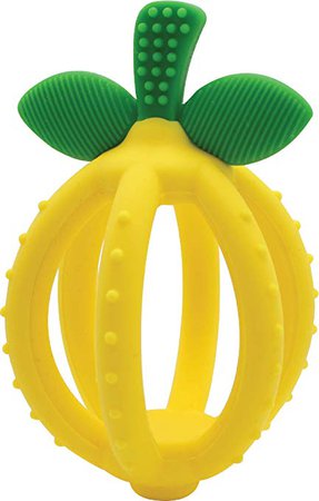 Amazon.com : Itzy Ritzy Teething Ball & Training Toothbrush - Silicone, BPA-Free Bitzy Biter Lemon-Shaped Teething Ball Featuring Multiple Textures to Soothe Gums and an Easy-to-Hold Design, Lemon : Baby