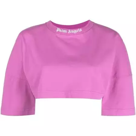 palm angels cropped shirt