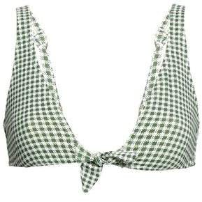 Cassidy Knotted Gingham Bikini Top