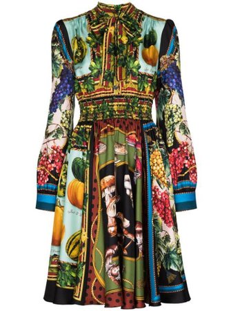 Dolce & Gabbana Autumn Print Dress - Farfetch