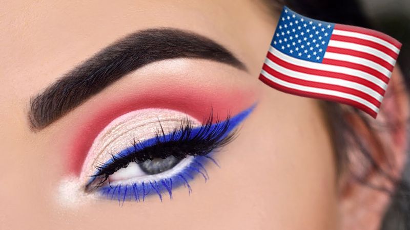 red, white, and blue eyeshadow - Google Search