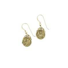 Gold Sacred Heart Shield Earrings - The Catholic Company - Pinterest