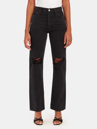 RE/DONE High Rise Loose Straight Leg Jeans | Verishop