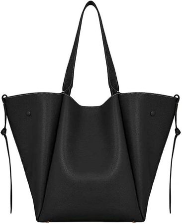 Amazon.com: Women's Niche Bags Shopping Bag Shoulder Bag Solid Color Cowhide Tote Bag Large Capacity Handbag Black : Clothing, Shoes & Jewelry