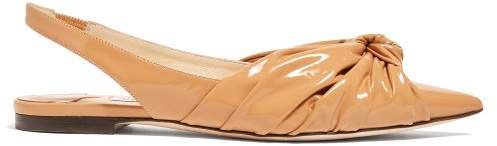 Annabel Patent Leather Slingback Flats - Womens - Nude