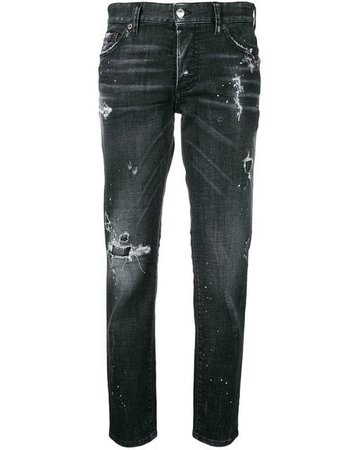 Dsquared2 Boyfriend Distressed Cropped Jeans - Farfetch