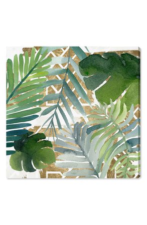 Oliver Gal Introspect Palm Leaves Canvas Wall Art | Nordstrom