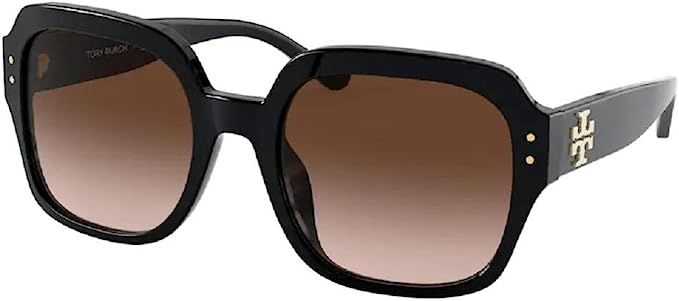Amazon.com: Tory Burch TY7143U 170913 56M Black/Dark Brown Gradient Square Sunglasses for Women + BUNDLE with Designer iWear Complimentary Eyewear Kit : Clothing, Shoes & Jewelry