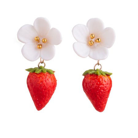 strawberry earrings - Google Search