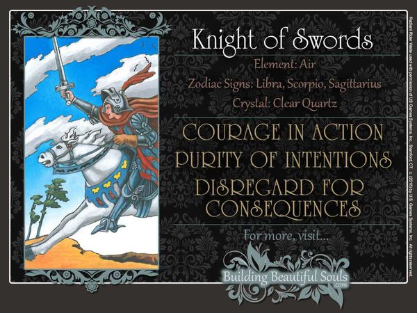 The Knight of Swords Tarot Card Meanings | Tarot Reading