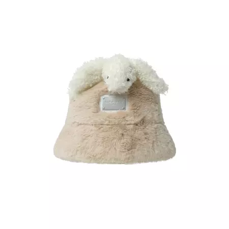 13 De Marzo Furry Rabbit Bucket Hat Khaki | Mores Studio