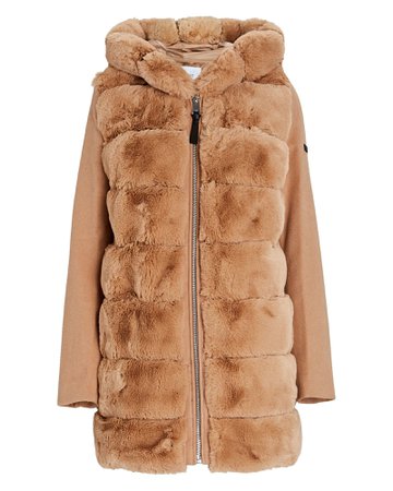Derek Lam 10 Crosby Faux Fur Puffer Coat | INTERMIX®