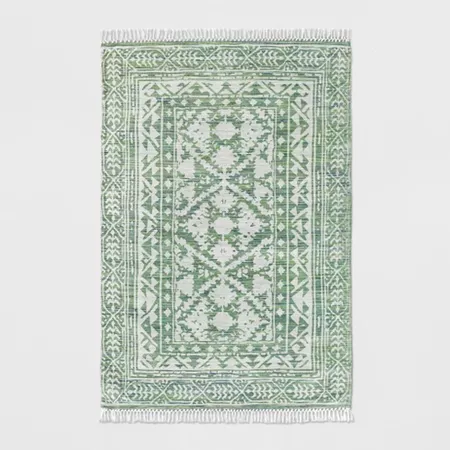 Green Patterned Woven Area Rug - Threshold : Target
