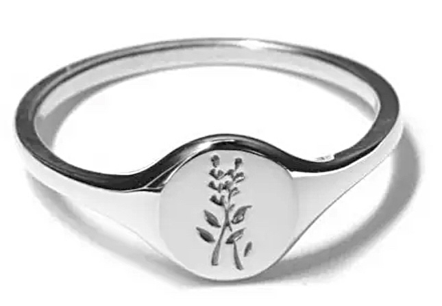 lavender silver ring