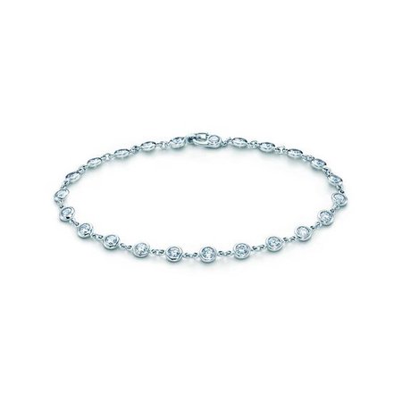 Elsa Peretti™ Diamonds by the Yard™ bracelet in platinum. | Tiffany & Co.