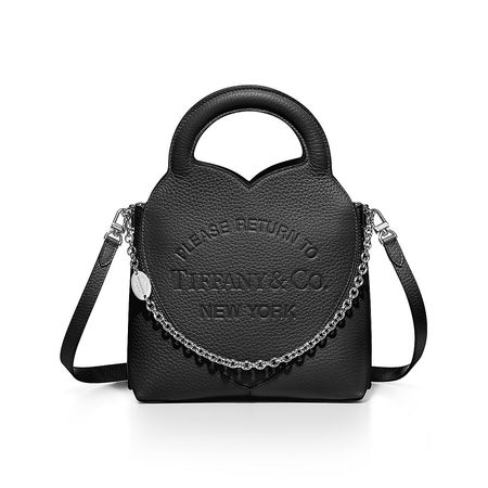 Tiffany & Co. Return to Tiffany® Mini Tote Bag in Black Leather