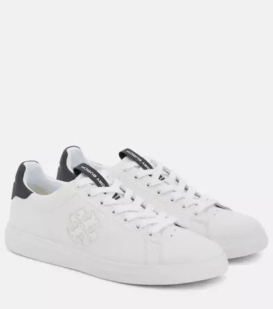 Howel Court Leather Sneakers in White - Tory Burch | Mytheresa