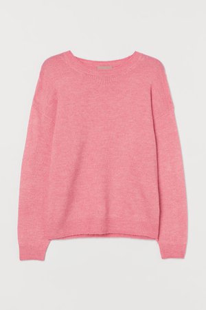 H&M+ Fine-knit Sweater - Pink melange - Ladies | H&M US