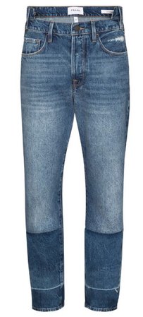 frame patchwork denim jeans