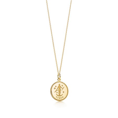 Zodiac charm in 18K gold on a chain. All signs available. | Tiffany & Co.