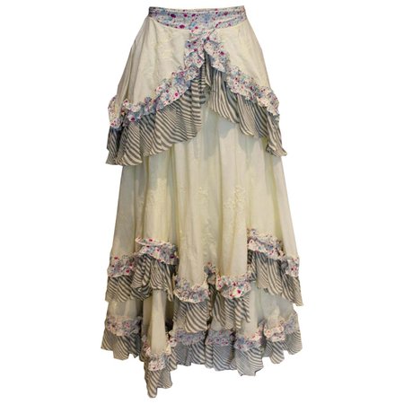 Vintage Ghost Skirt For Sale at 1stDibs