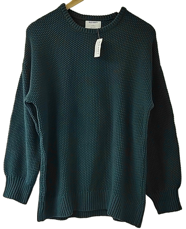 Old Navy Textured-Knit Tunic Sweater Dark Green