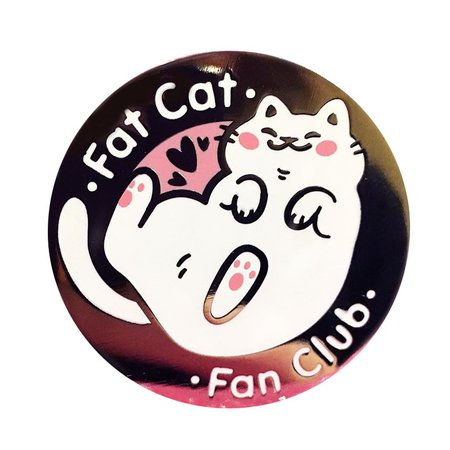 Fat Cat Fan Club Hard Enamel Pin-in Brooches from Jewelry & Accessories on AliExpress