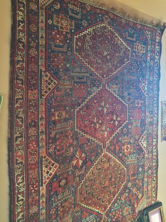 Antique Khamseh Persian Tribal rug magic carpet collectible | Etsy
