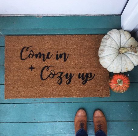 Come in Cozy Up Doormat / Coir Doormat / Custom Doormat / | Etsy