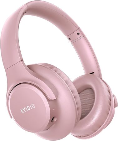 Amazon.com: KVIDIO [Updated Bluetooth Headphones Over Ear, 65 Hours Playtime Wireless Headphones with Microphone,Foldable Lightweight Headset with Deep Bass,HiFi Stereo Sound for Travel Work Laptop PC Cellphone : Electronics