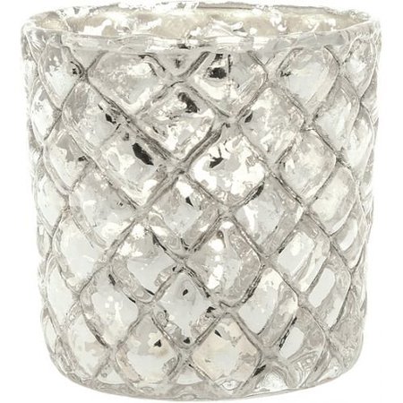 Luna Bazaar Vintage Mercury Glass Candle Holder (2.5-Inch, Small Andrea Design, Silver) - For Use with Tea Lights - For Home Decor, Parties, and Wedding Decorations - Walmart.com - Walmart.com