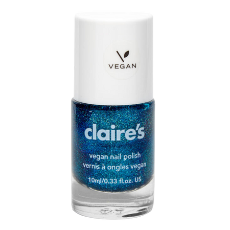 Claire's Vegan Glitter Nail Polish - Sapphire Shores
