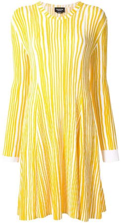 striped pleated dress