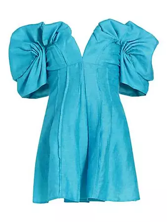 Shop STAUD Hyacinth Tiered Flared Minidress | Saks Fifth Avenue