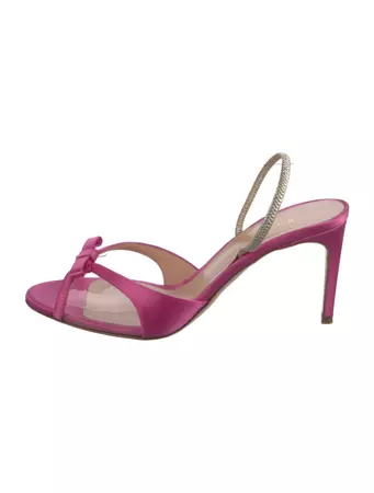 Rupert Sanderson Suede Slingback Sandals - Pink Sandals, Shoes - WRS24211 | The RealReal