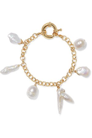 éliou | Deia gold-plated pearl bracelet | NET-A-PORTER.COM