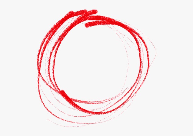 red scribble circle